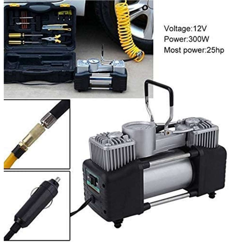 Compresseur Voiture Double Cylindre 12V avec Kit de Réparation – Jusqu'à 150 PSI image 9