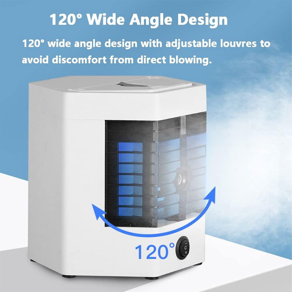 Ventilateur Portable Refroidisseur à Brume – 3 Modes, USB, 120° Grand Angle image 0