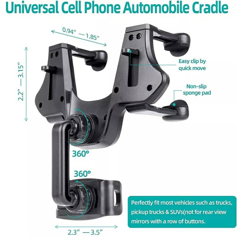 Support Téléphone Rétroviseur Voiture – Réglable et Stable, Utilisation Sécurisée image 5