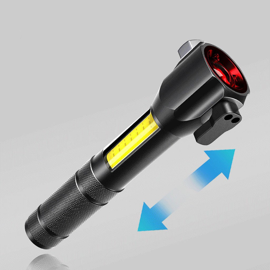 Lampe Torche LED Rechargeable avec Brise-Vitre – 300 Lumens, USB, Étanche IPX6 image 5