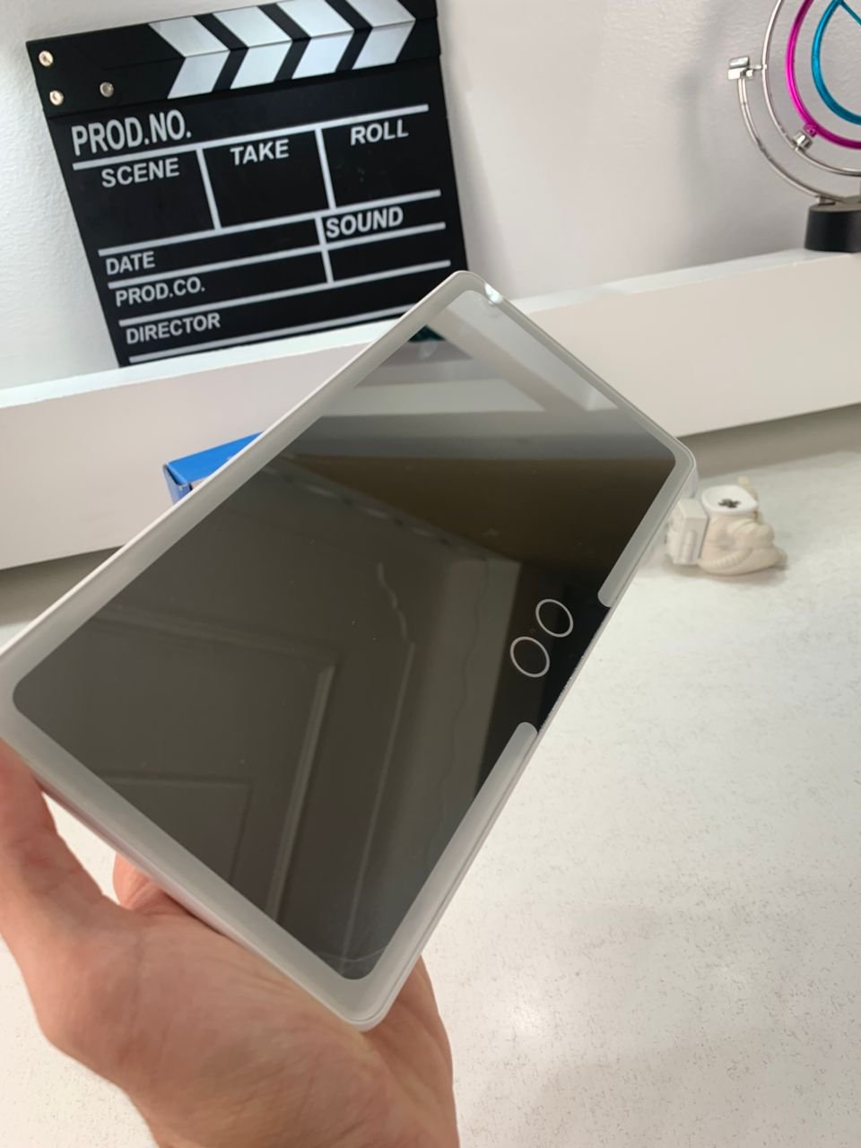 Miroir de courtoisie rechargeable à double boutons – 3 modes d’éclairage image 7