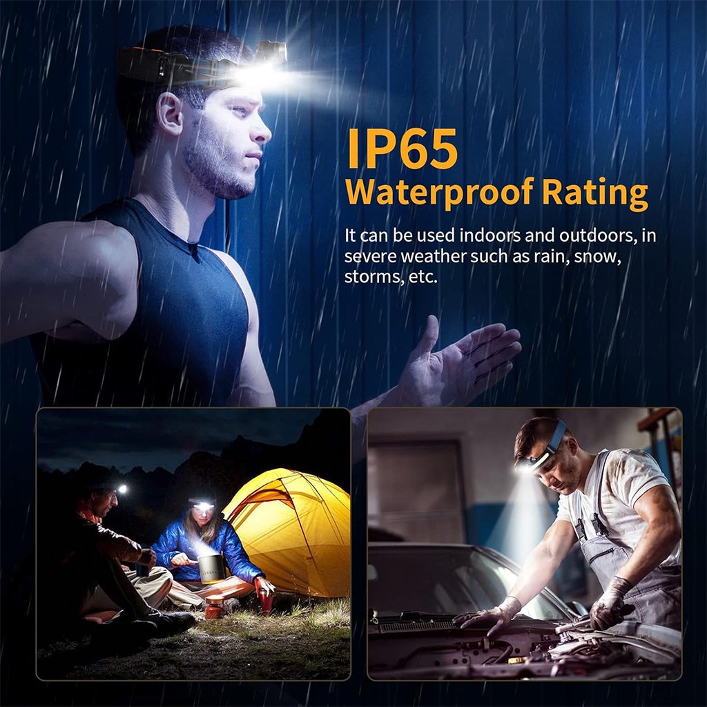 Lampe Frontale Rechargeable 2600mAh avec Capteur de Mouvement – مصباح رأس قابل للشحن ومستشعر حركة image 6