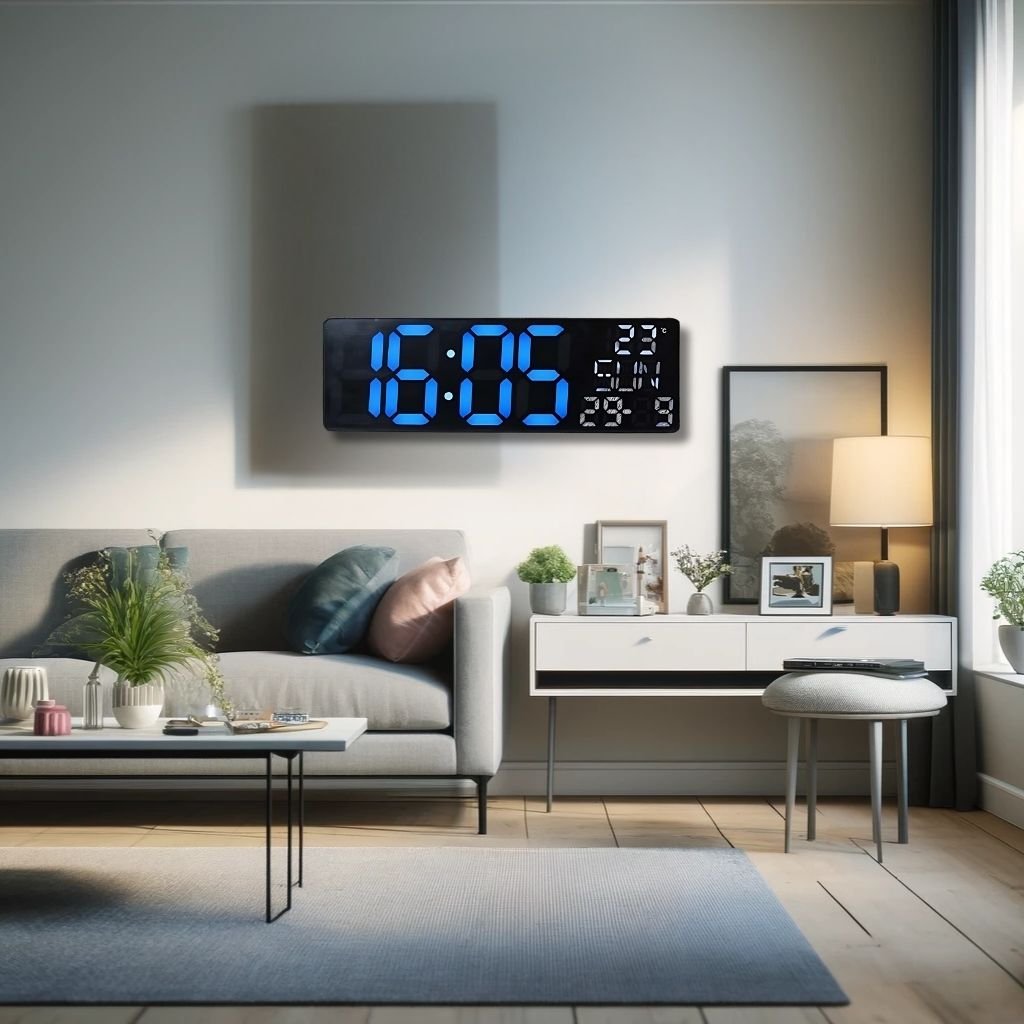 Horloge LED Moderne avec Éclairage Multicolore et Design Élégant image 7
