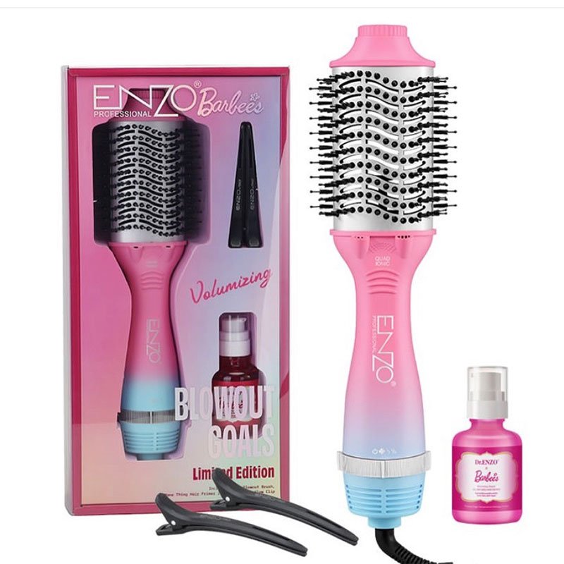 Brosse Sèche-Cheveux Nano-Titane Barbie Enzo – Lissage & Volume Professionnels image 1