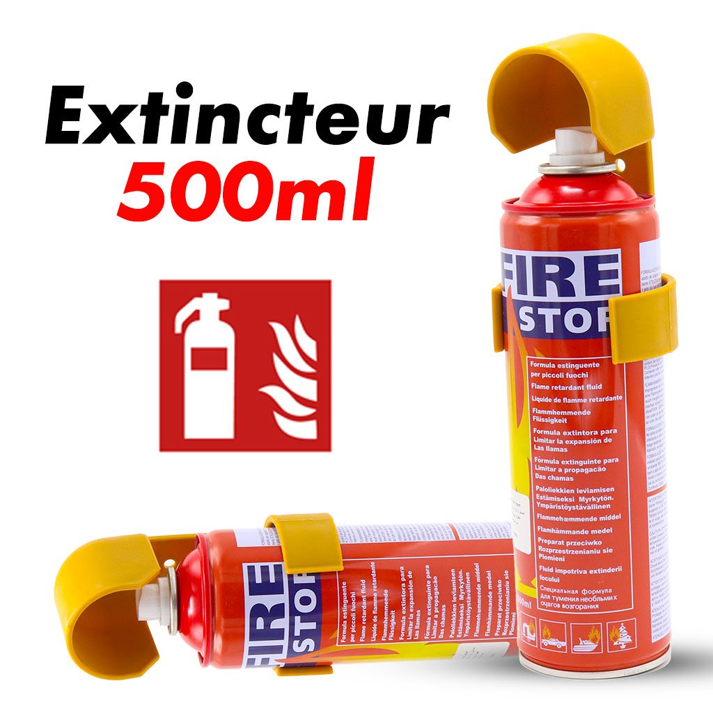 Extincteur Fire Stop Azote 500ml avec Jauge – Pression 14 Bar image 0