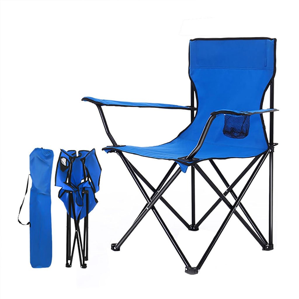 Chaise Pliante Portable avec Accoudoir Porte-Gobelet et Sac de Transport image 0
