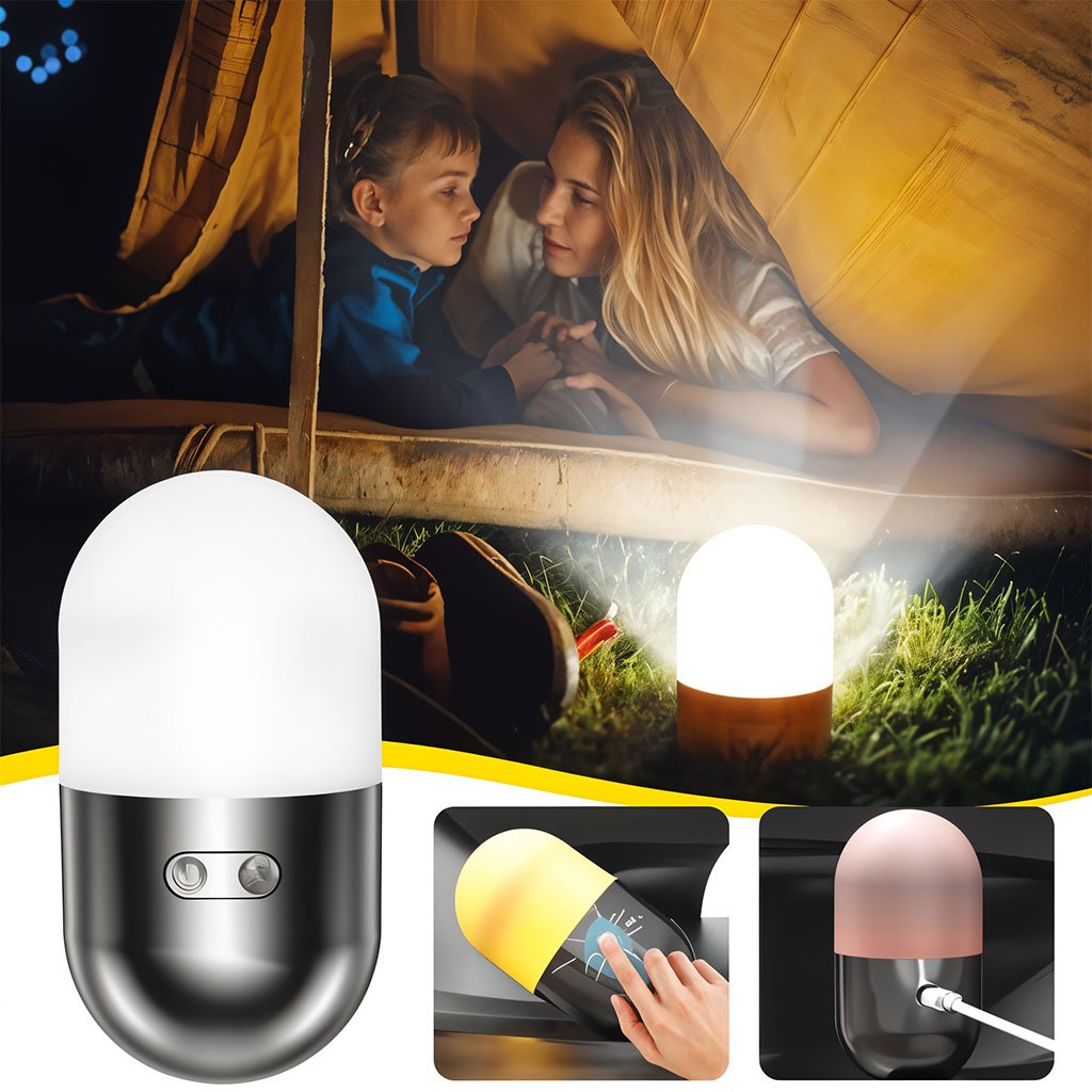 Lampe de Camping RGB Rechargeable – مصباح تخييم بتغيير ألوان RGB image 1