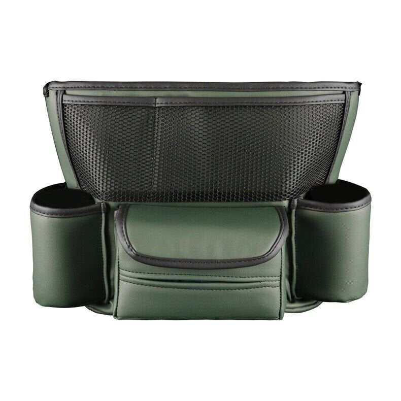 Organisateur de Siège Voiture en Cuir Nappa – Noir/Vert image 4