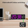 Horloge Murale Numérique LCD avec Température, Humidité et Alarm image 0