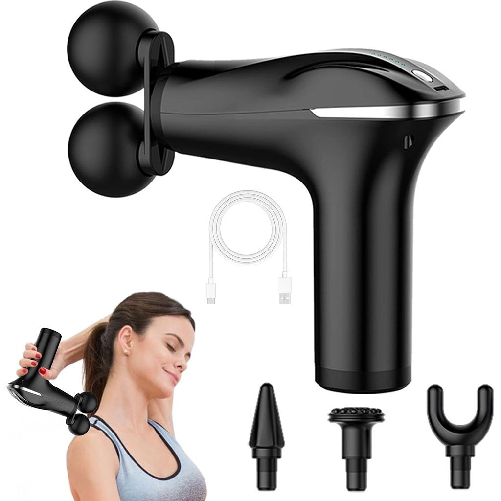 Pistolet de Massage Double Tête – Soulagement Profond et Rapide image 0