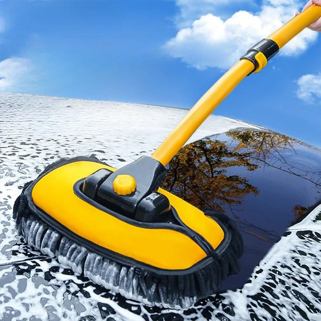 Brosse de Lavage Voiture Télescopique à Manche Long image 0