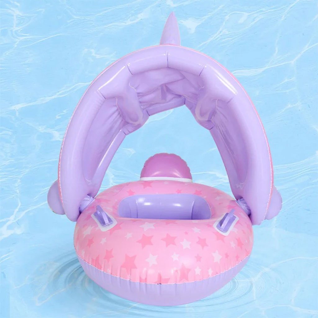 Bouée Bébé Gonflable avec Toit de Protection Solaire – عوامة سباحة قابلة للنفخ مع مظلة للأطفال image 9