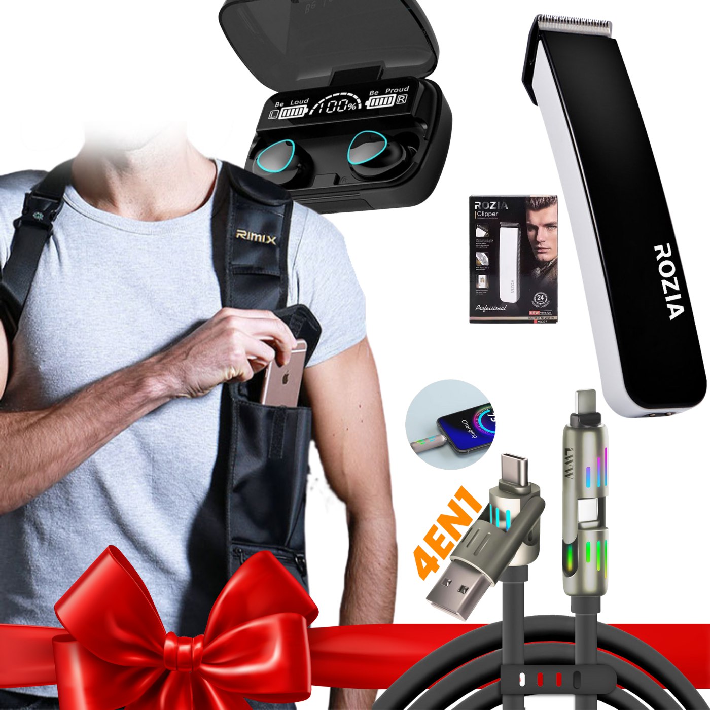 Pack Homme 4 en 1 – Gadgets Essentiels et Pratiques