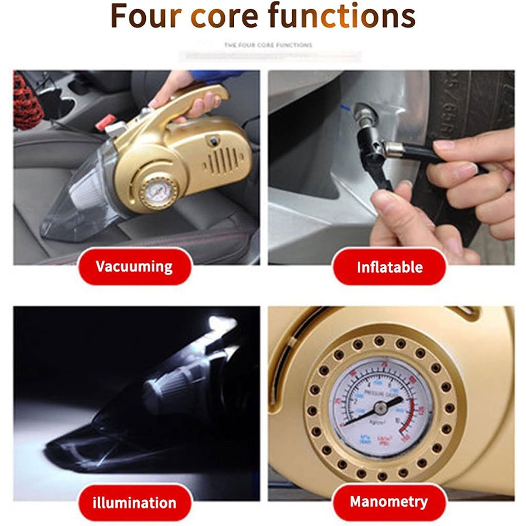 Aspirateur Voiture 2-en-1 avec Gonfleur Numérique et LED image 6