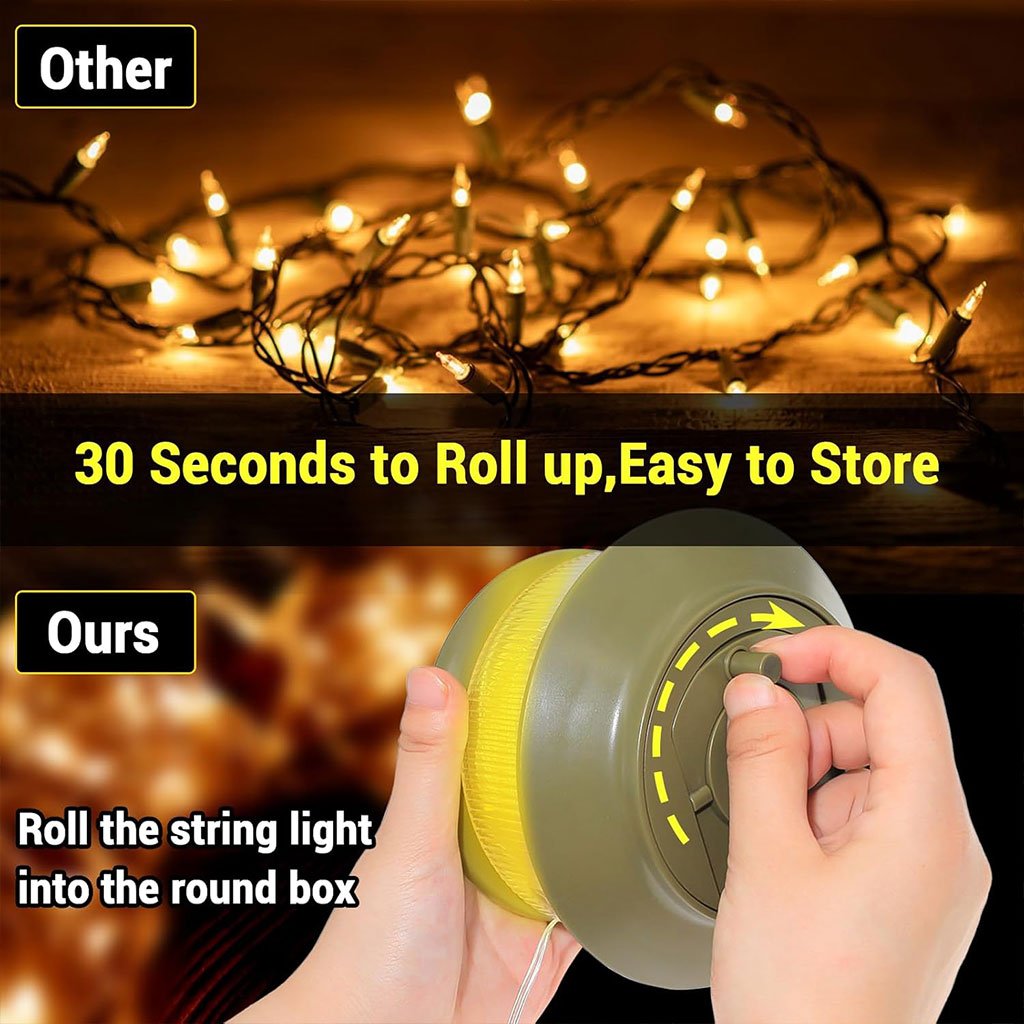 Guirlande lumineuse de camping 20 m avec enrouleur rapide سلك إضاءة للتخييم بطول 20 متر مع بكرة تخزين سريعة image 2