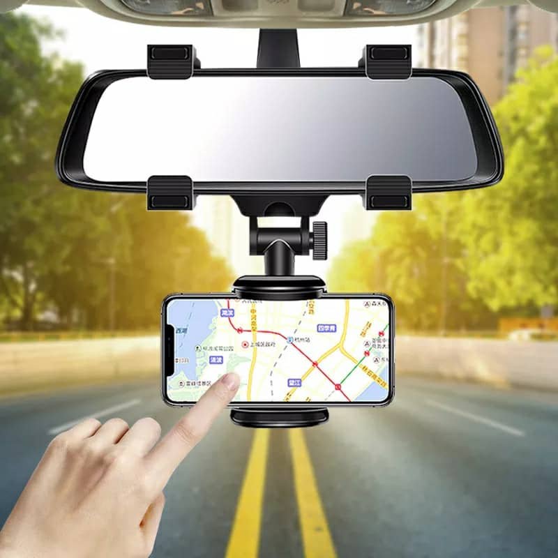 Support Téléphone Rétroviseur Voiture – Réglable et Stable, Utilisation Sécurisée image 1