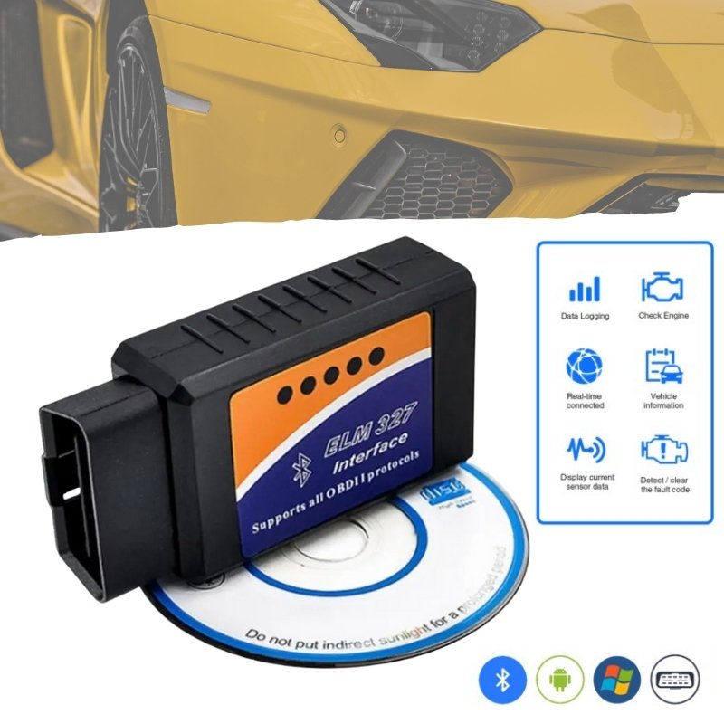 Scanner OBD2 ELM327 V1.5 – Diagnostic Bluetooth/WiFi pour Voiture image 1