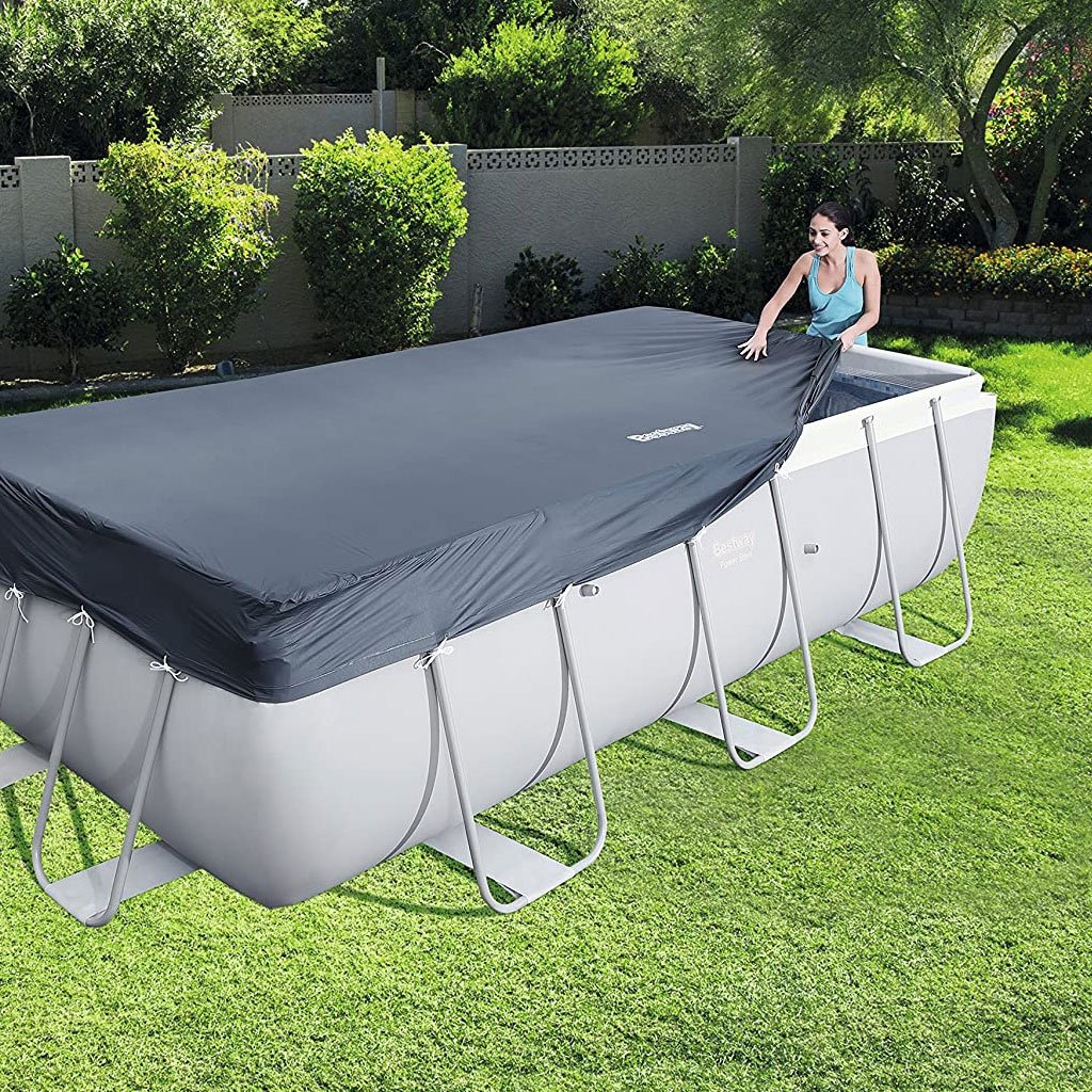 Bâche de Piscine Rectangulaire 412 x 201 cm en Polypropylène Bestway 58232 – غطاء مسبح مستطيل بولي بروبيلين image 0
