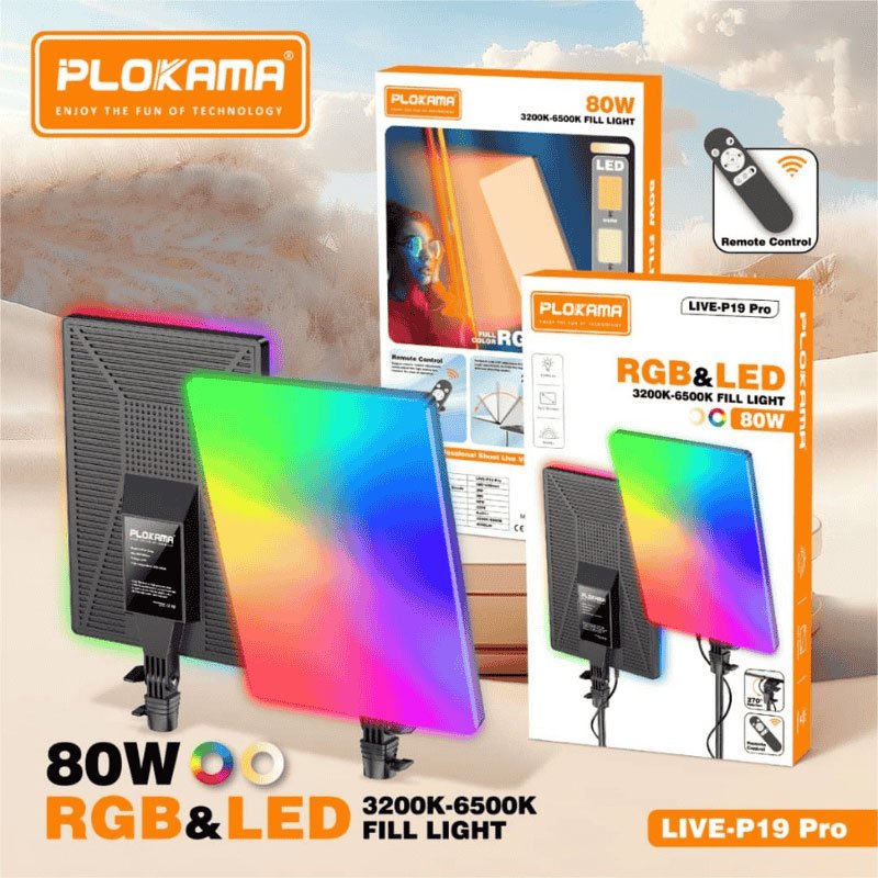 Éclairage LED RGB Professionnel pour Créateurs – Plokama LIVE-P24 Pro 80W image 9