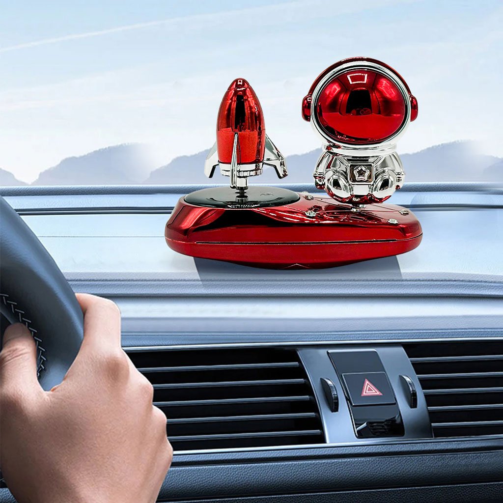 Parfum Solaire Voiture – Diffuseur Astronaute avec Turbine Rotative image 0