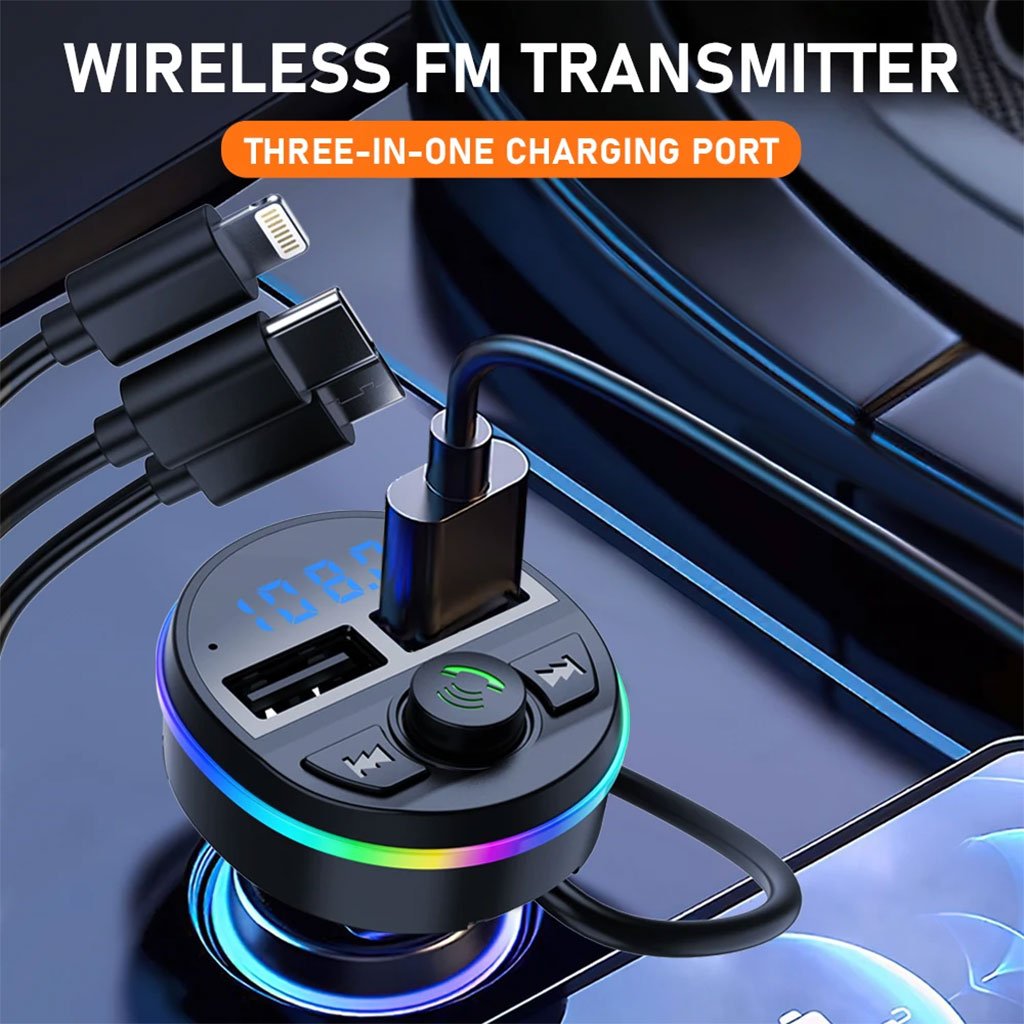 Transmetteur Bluetooth Voiture avec Charge Rapide, Appels Mains Libres et Lecture Multi-Sources image 4