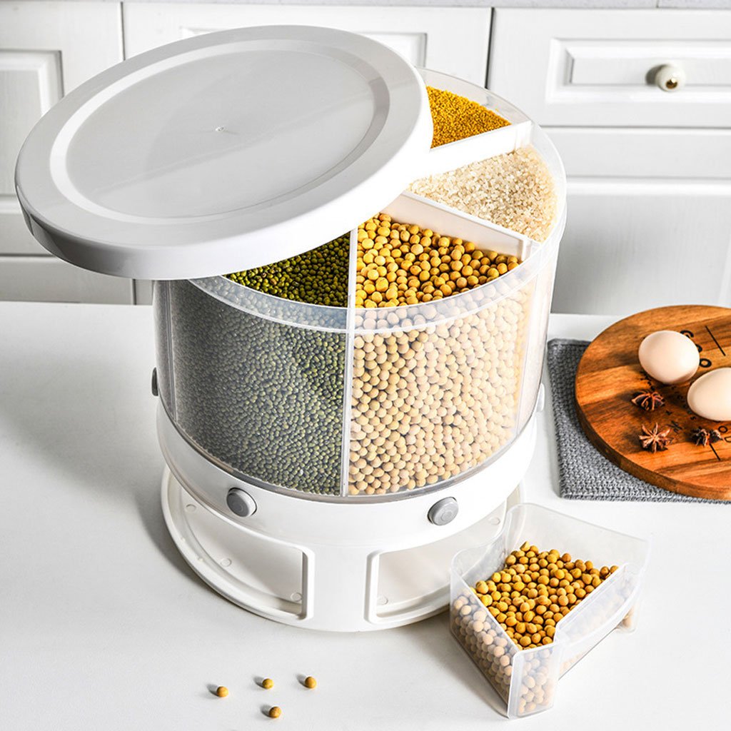 Distributeur Intelligent de Céréales Rotatif 360° – 6 Compartiments, Sans BPA image 0