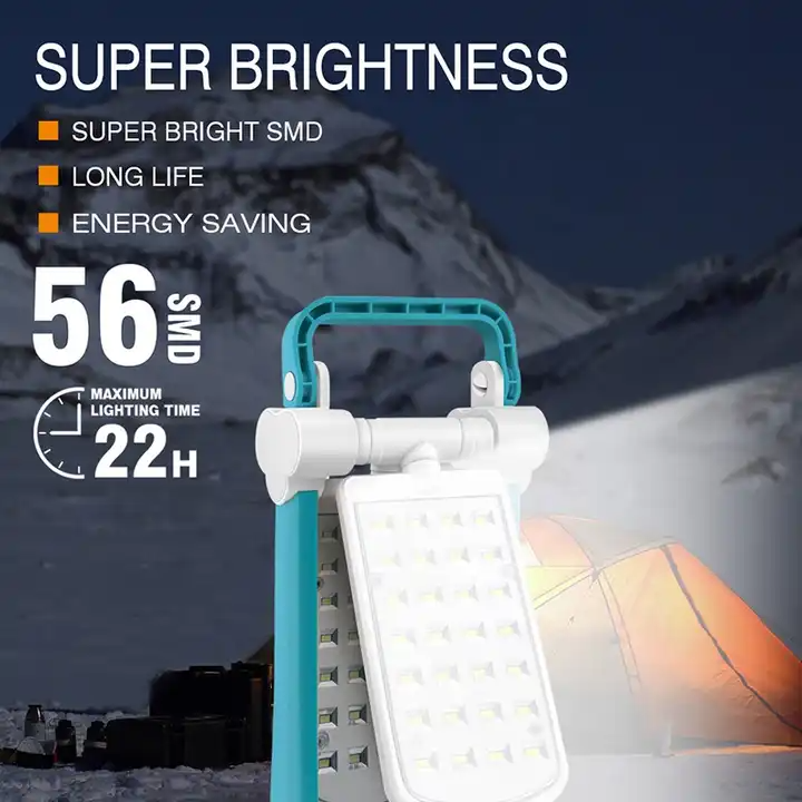 Lampe de Camping LED Rechargeable LONTOR – 56 SMD, USB, 22h d’Autonomie image 1