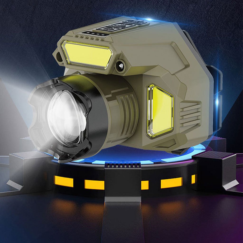 Lampe frontale à détection de mouvement  مصباح رأسي قابل للشحن image 7