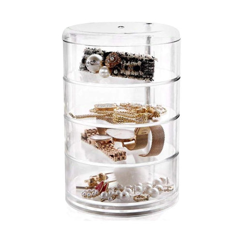 Boîte à Bijoux Rotative 360° en Cristal Acrylique – Grande Capacité et Design Élégan image 1