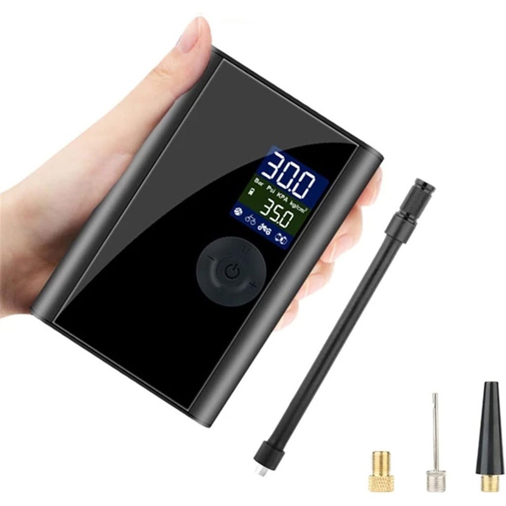 Mini Compresseur d’Air Portable Rechargeable 4000mAh – Pompe Multifonction avec LED et Buses Incluses image 0