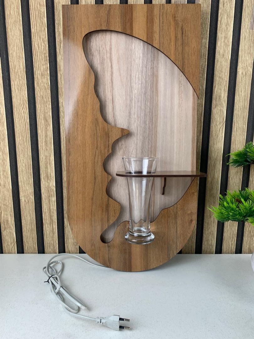 Tableau Mural Lumineux en Bois Naturel – Élégance et Ambiance Chaleureuse image 2