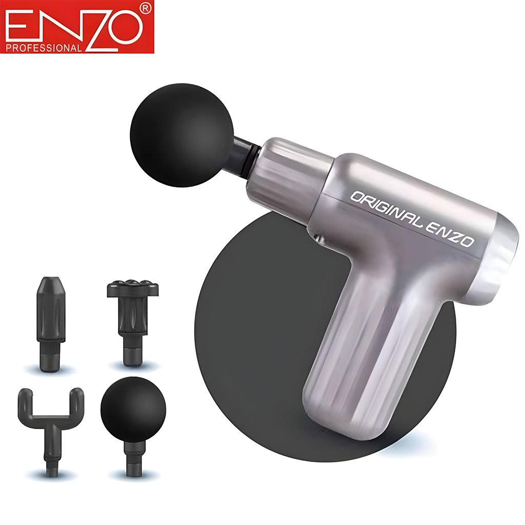 Pistolet de Massage ENZO – 6 Vitesses et 4 Têtes pour Soulagement Musculaire Complet image 2