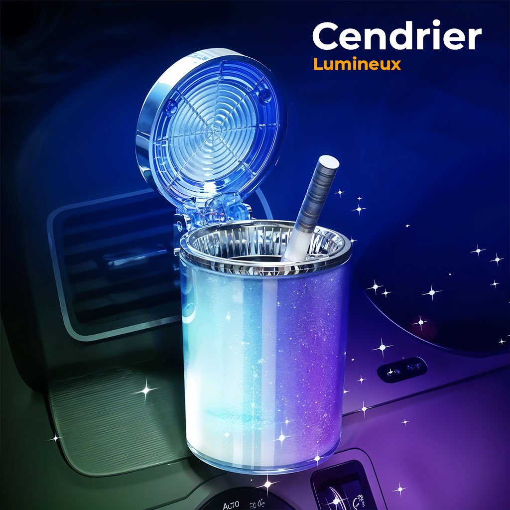 Cendrier de Voiture avec Support Amovible et Lumière LED image 0