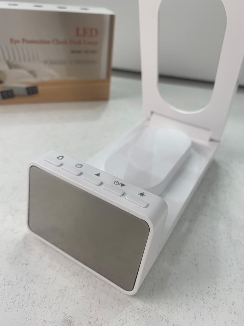 Lampe de bureau rechargeable sans fil avec réveil LED et power bank 10 000 mAh image 6
