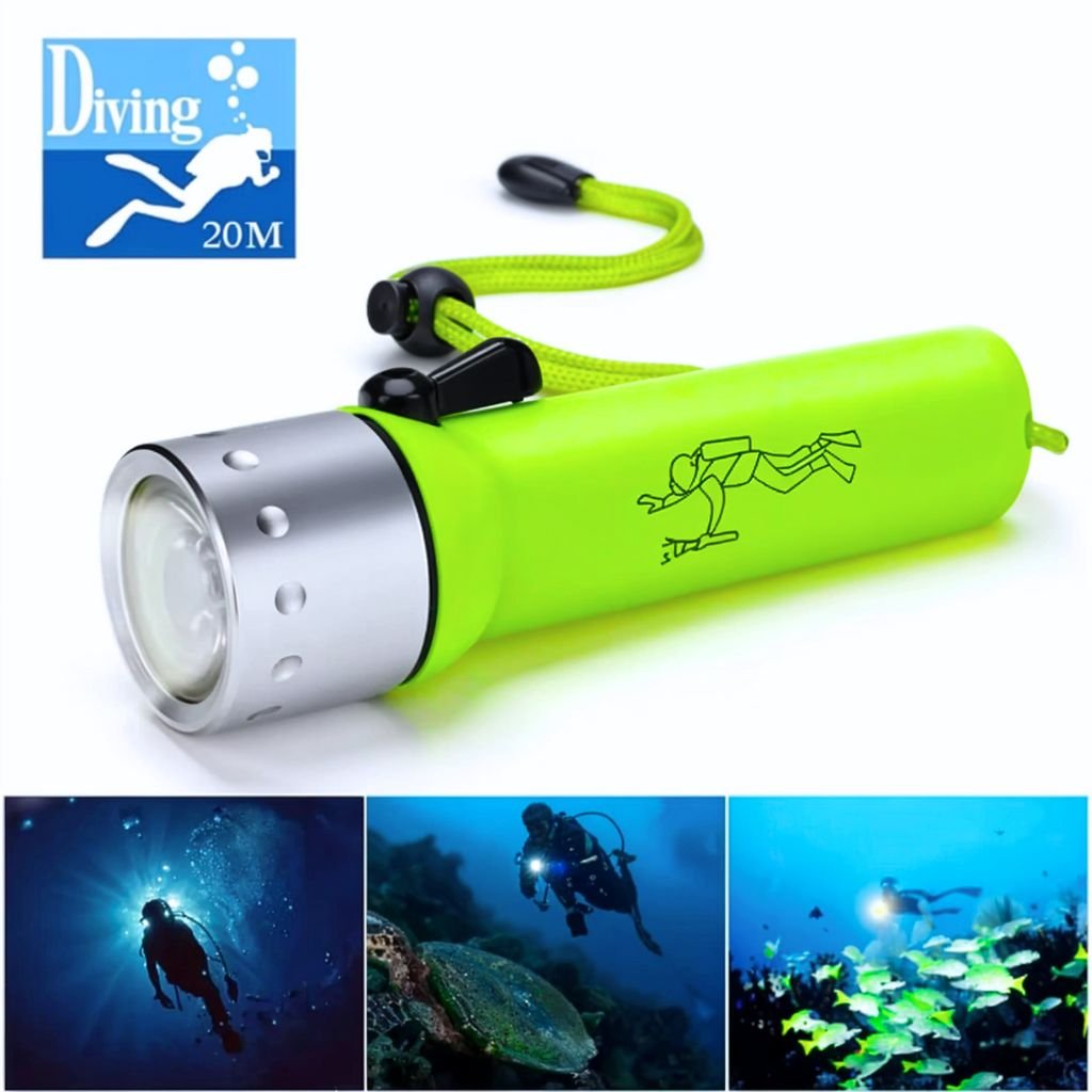 Torche LED Étanche Haute Puissance pour Plongée Sous-Marine كشاف مقاوم للماء عالي الأداء للغوص تحت الماء image 0