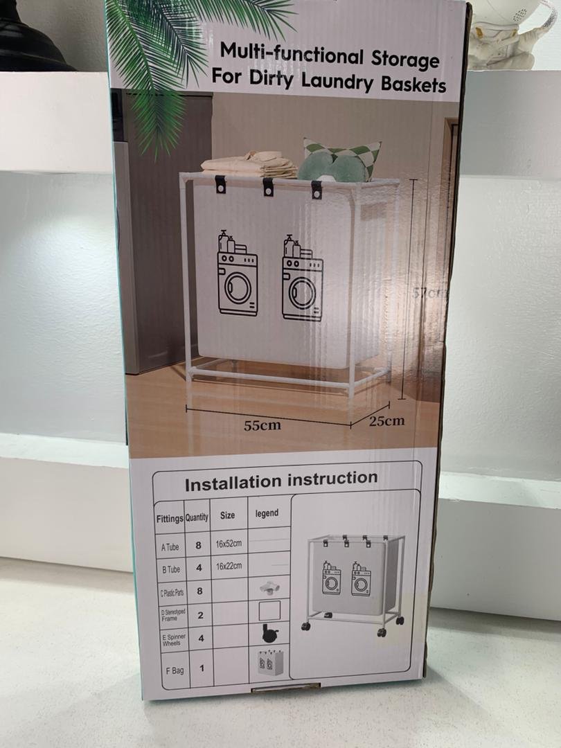 Panier à Linge Mobile – Pratique, Élégant et Spacieux image 1