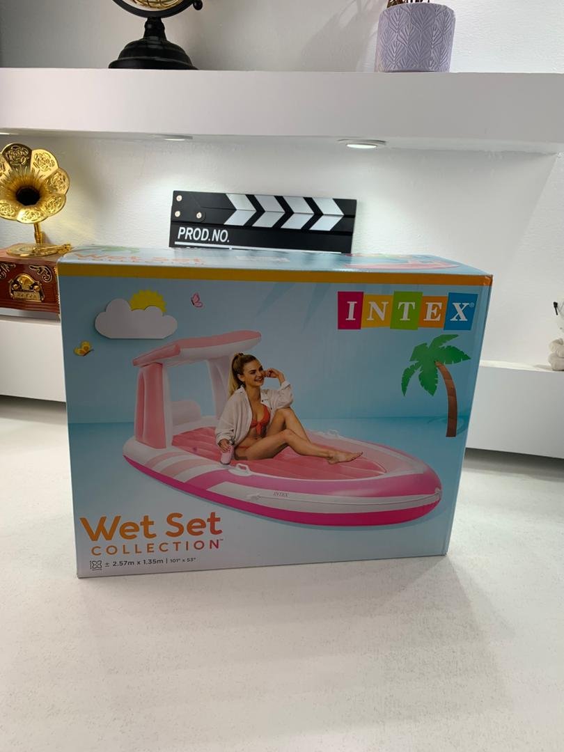 Matelas Gonflable Pink Paradise avec Toit et Porte-Gobelet Intex 57804EU – فرشة هوائية حجم كبير image 3