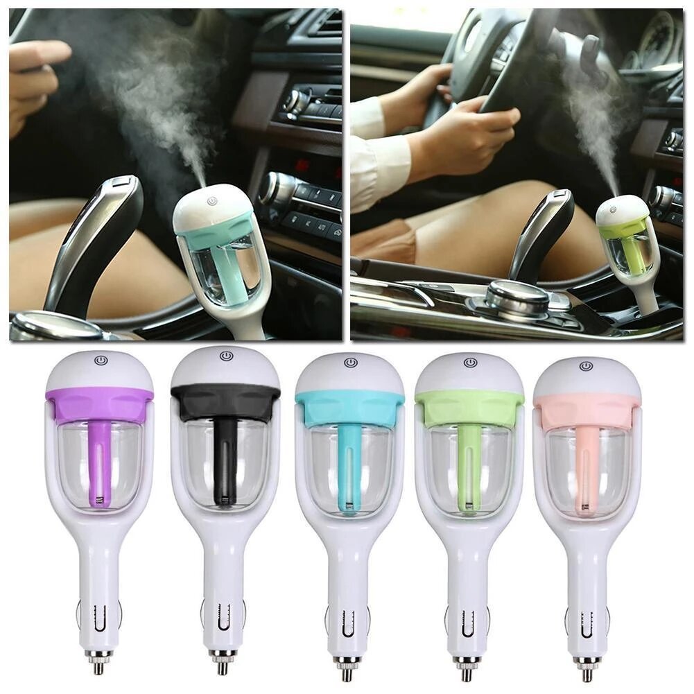 Purificateur & Humidificateur d’Air de Voiture – Ioniseur Portable 12V avec Diffuseur d’Aromathérapie image 0