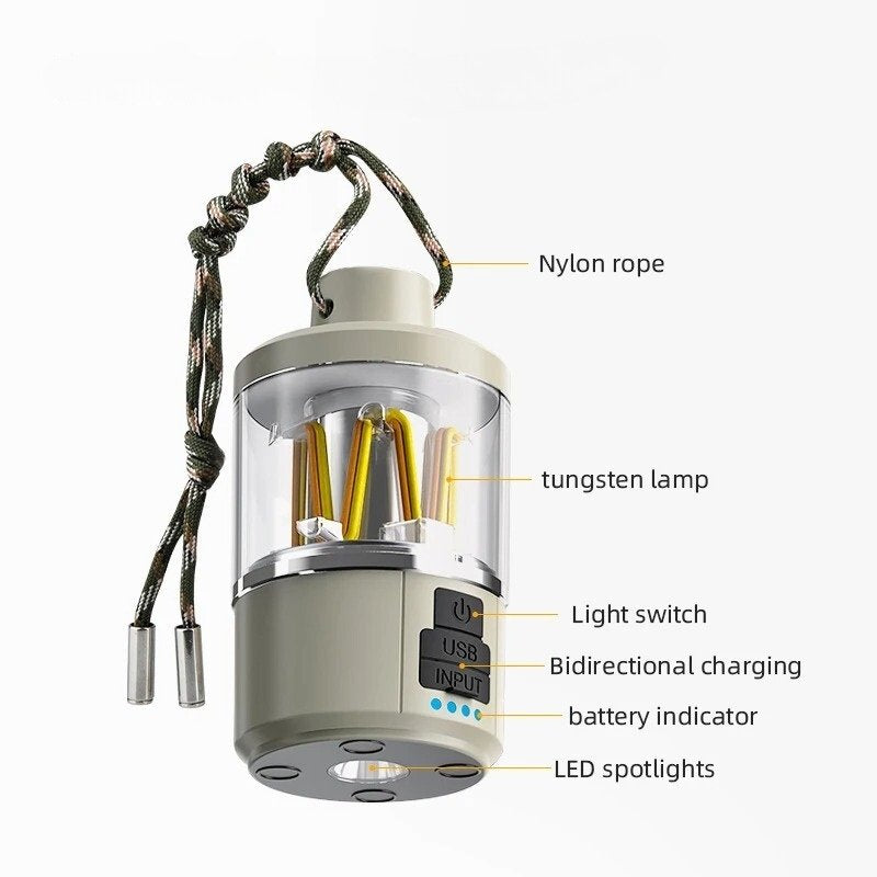 Lanterne LED Rechargeable COB/XPG – 180 Lumens avec USB et Mémoire de Gradation image 2
