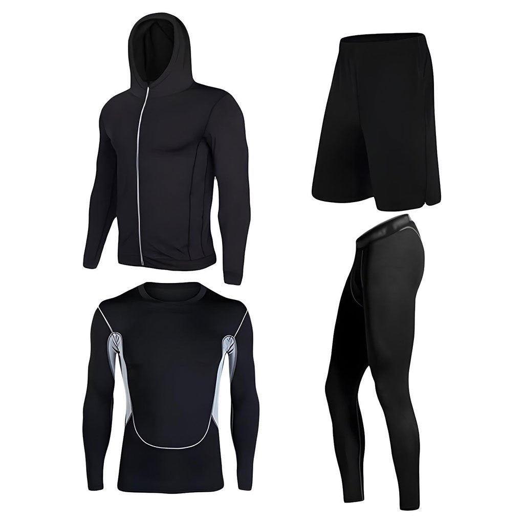 Ensemble Sport 4 en 1 Homme – Léger, Séchage Rapide, Compression et Confort image 0