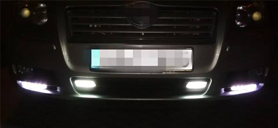 Feux de jour anti-brouillard Haute Puissance pour Voiture – 6 LED Blanches 6000K image 1