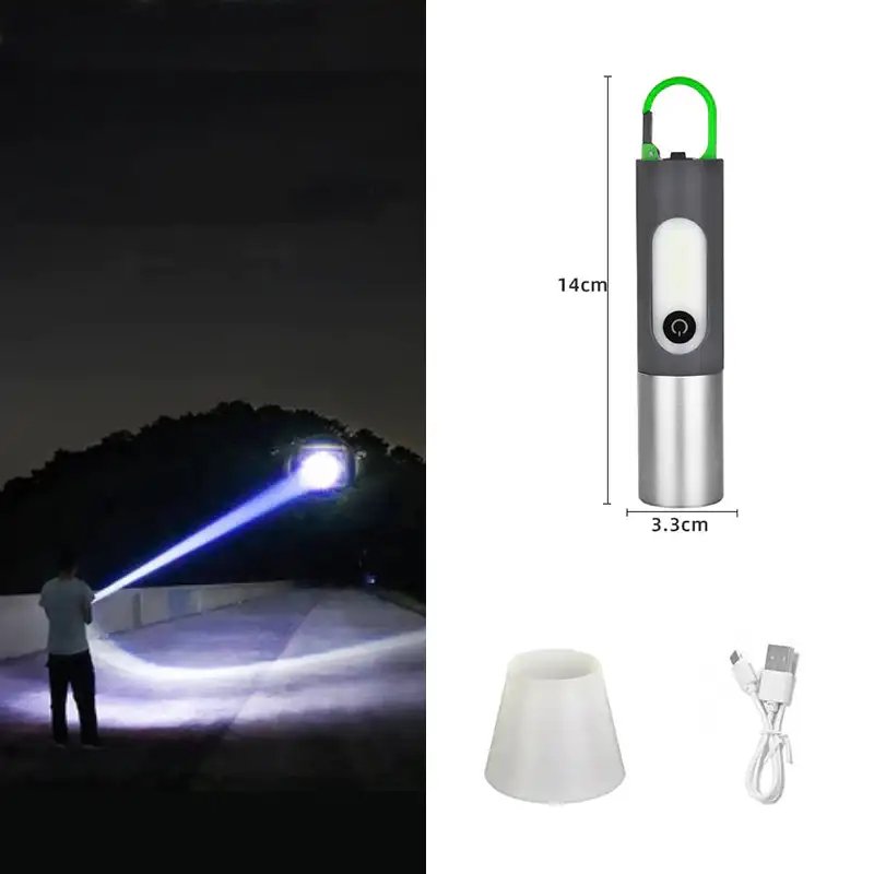 Lampe de Poche LED Rechargeable – Zoom, 4 Modes, 200m de Portée image 1