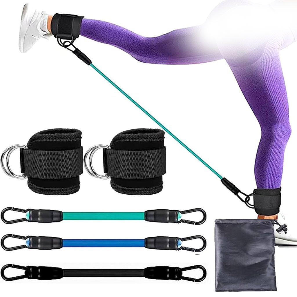Bande de Résistance de Fitness avec Sangle Cheville – Entraînement Complet des Jambes à Domicile ou en Voyage image 0