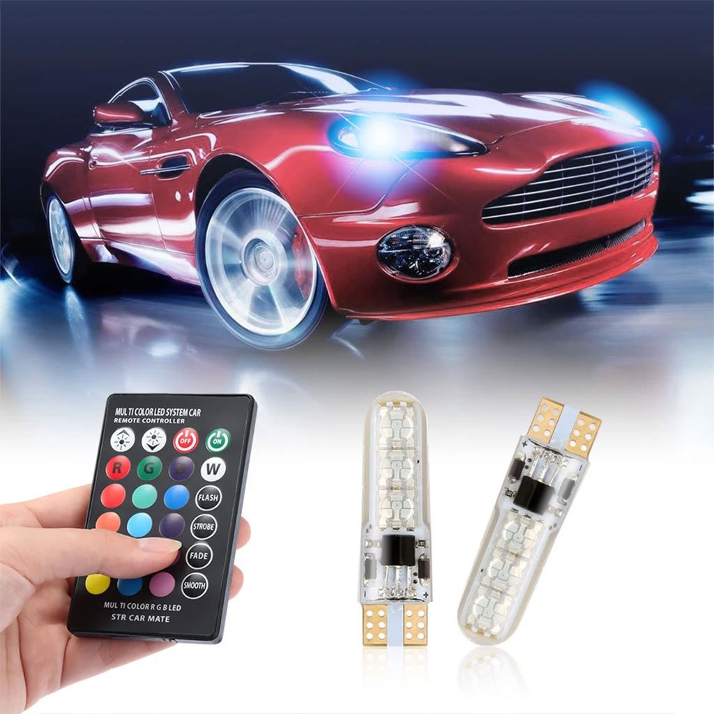 Ampoules LED RGB T10 avec Télécommande – 16 Couleurs & Effets Dynamiques image 0