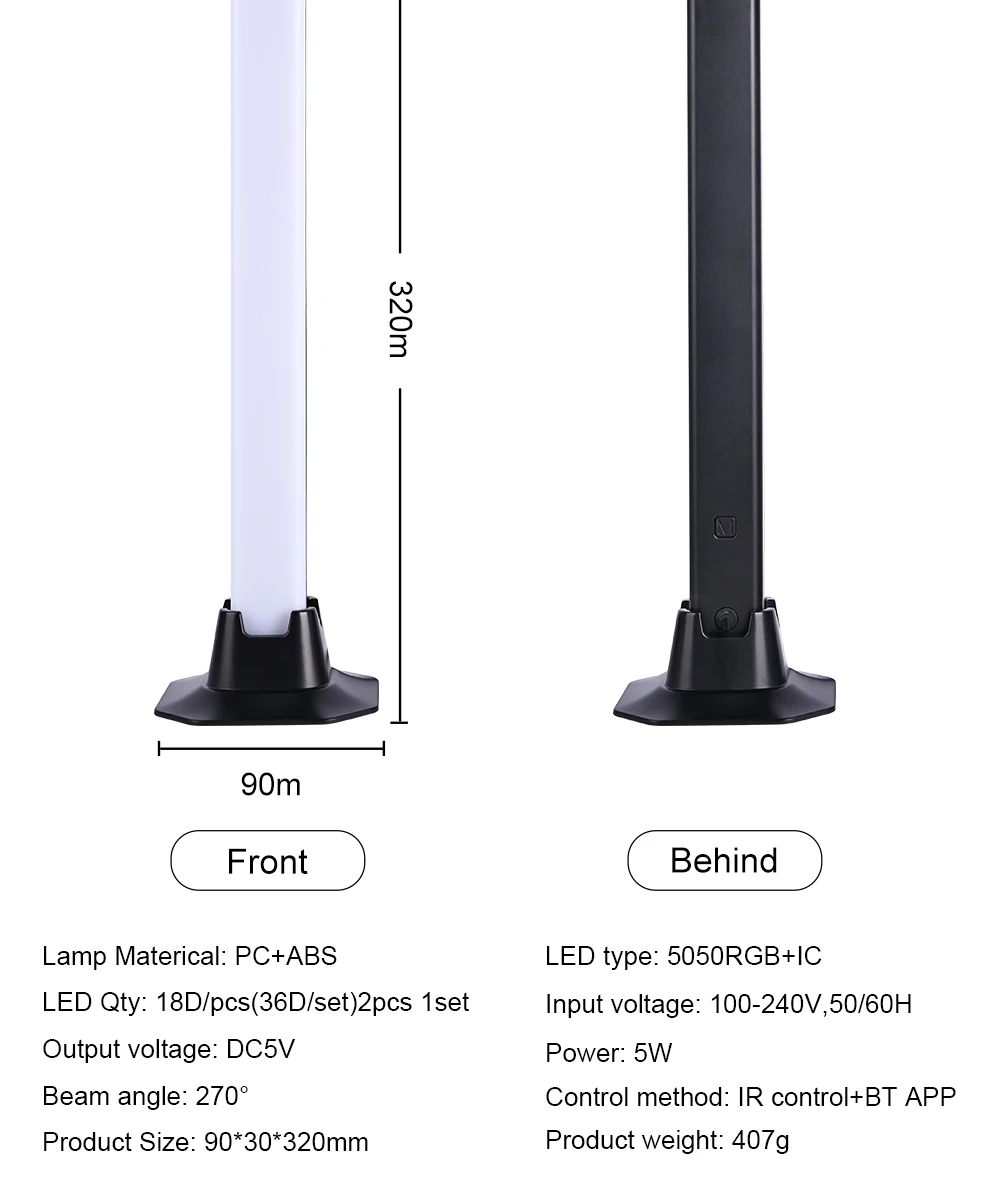 2 pcs Barre LED RGB intelligente synchronisée avec la musique image 4