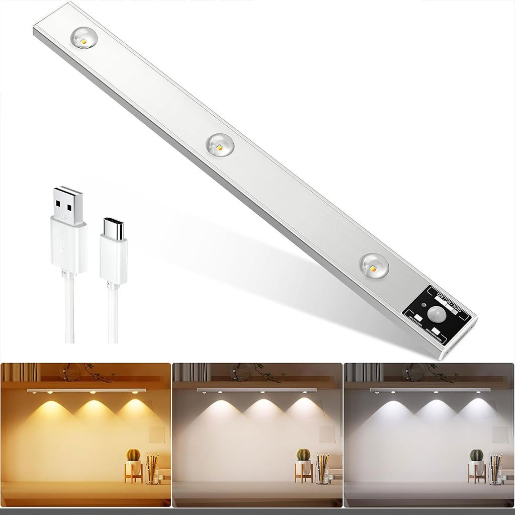 Lampe LED Rechargeable avec Détecteur De Mouvement Intérieur 3 Modes 40CM image 2