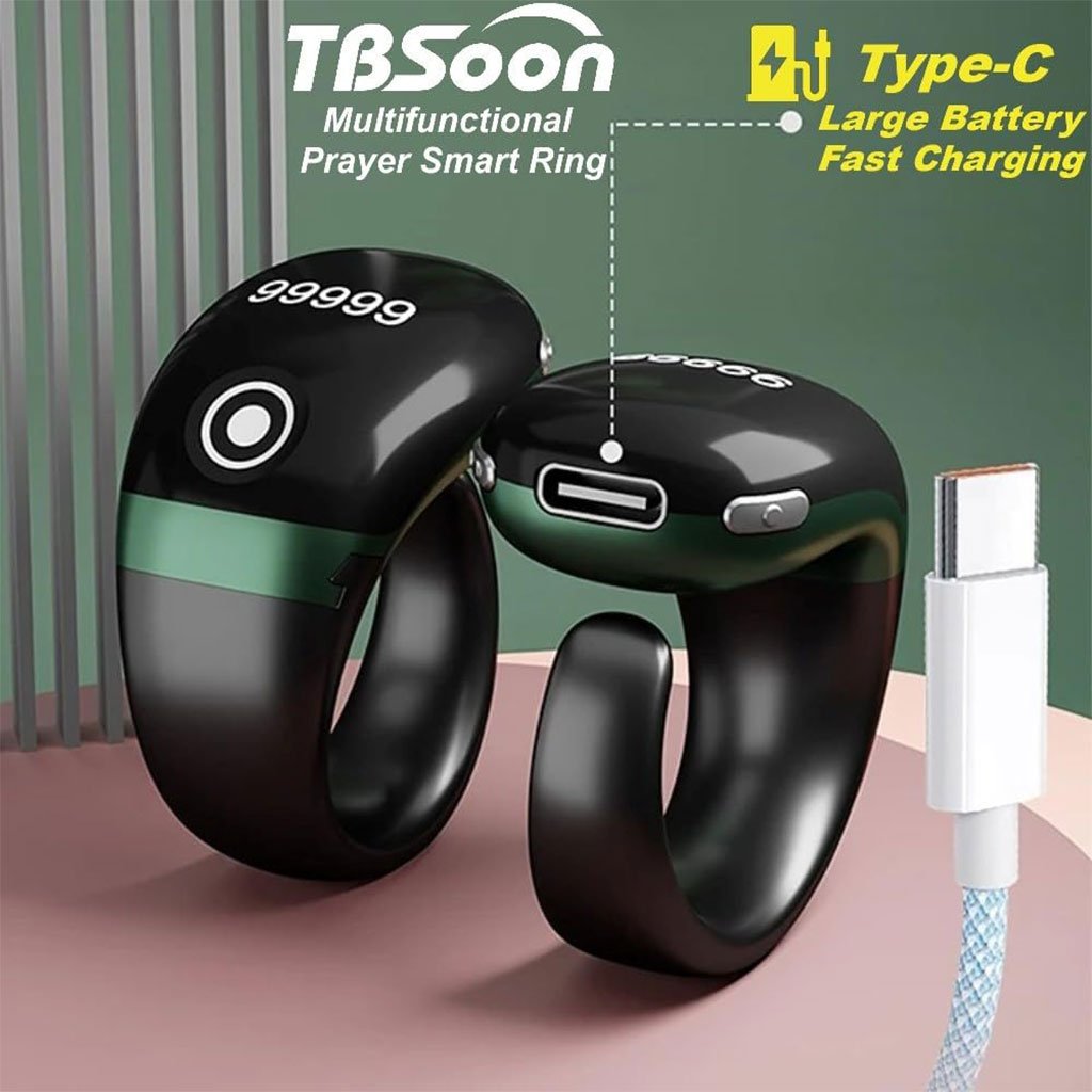 Bague intelligente de Dhikr avec écran OLED – Compteur digital rechargeable image 6