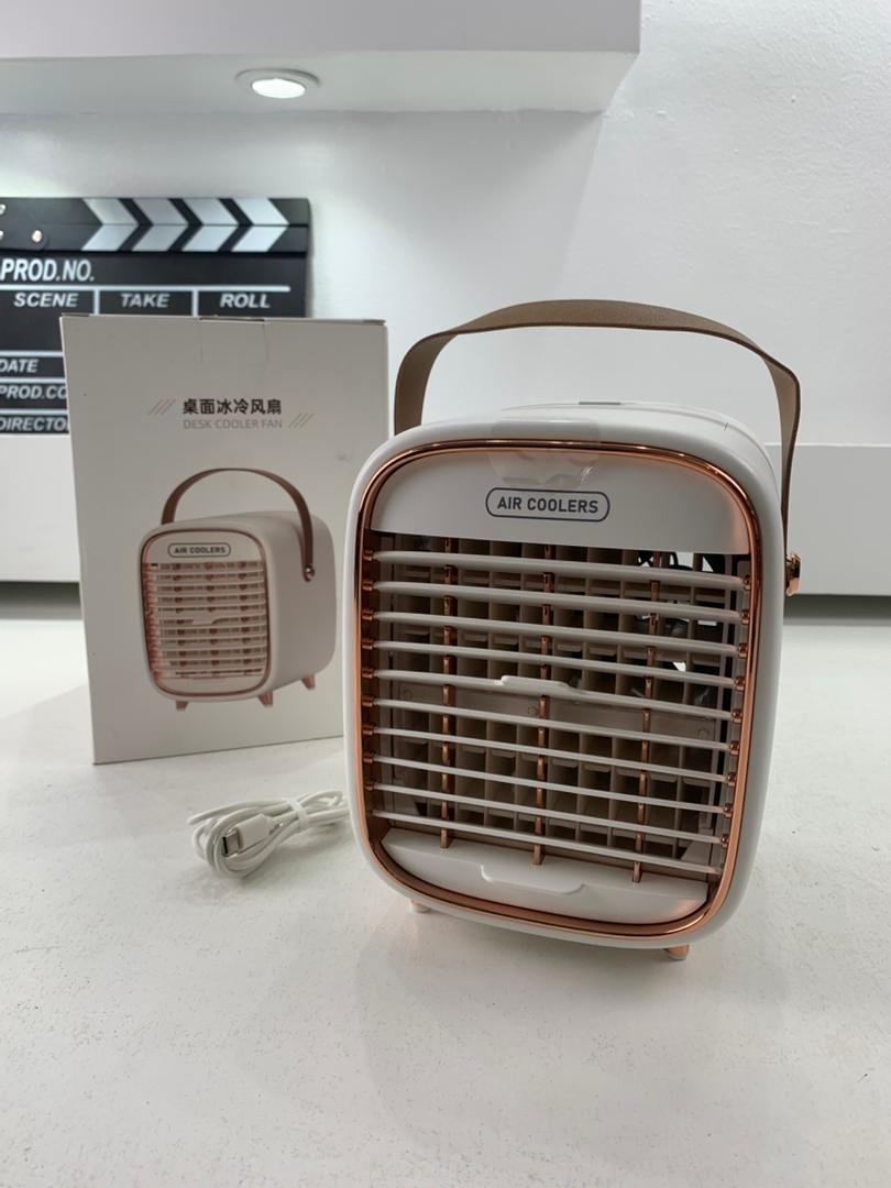Ventilateur de Bureau Humidificateur 2-en-1 – Rechargeable & 3 Vitesses image 1