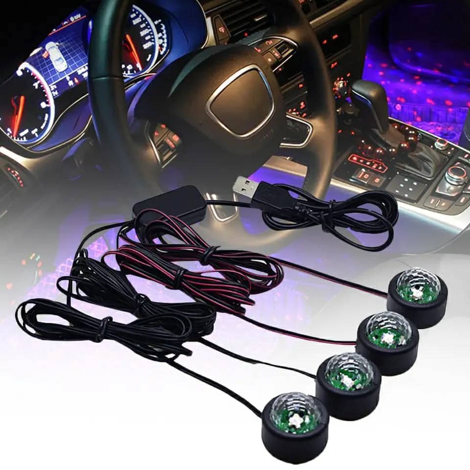 Éclairage LED Ambiance Étoilée USB – 4 Lumières Multicolores image 0