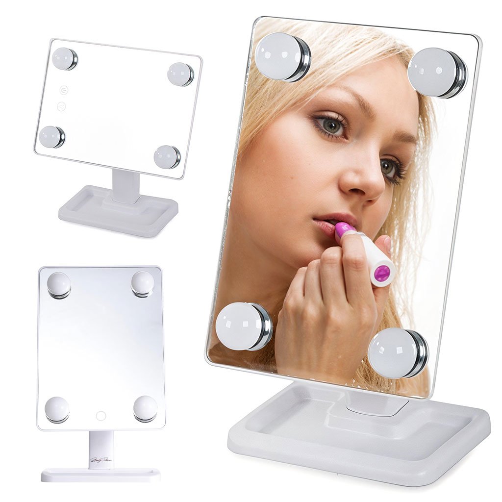Miroir de Maquillage LED Compact avec Éclairage Réglable et Recharge USB – مرآة مكياج مضيئة image 1
